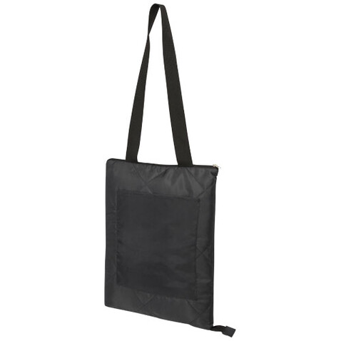 Clary Picknickdecke aus Recyceltem GRS-Polyester, schwarz bedrucken, Art.-Nr. 11332190