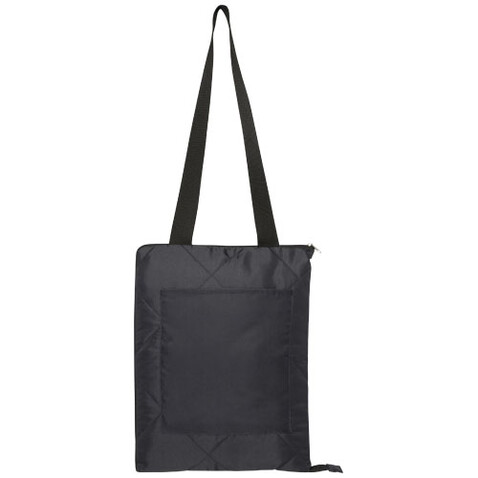 Clary Picknickdecke aus Recyceltem GRS-Polyester, schwarz bedrucken, Art.-Nr. 11332190