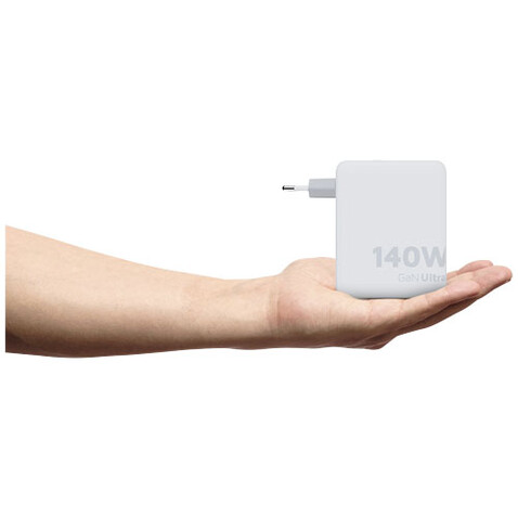 Xtorm XVC2140 GaN Ultra 140 W Reiseladegerät mit 240 W USB-C PD-Kabel, weiss bedrucken, Art.-Nr. 12439701
