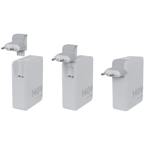 Xtorm XVC2140 GaN Ultra 140 W Reiseladegerät mit 240 W USB-C PD-Kabel, weiss bedrucken, Art.-Nr. 12439701