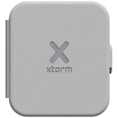 Xtorm XWF21 15 W Faltbares Kabelloses 2-in-1-Reise-Ladegerät, grau bedrucken, Art.-Nr. 12440482