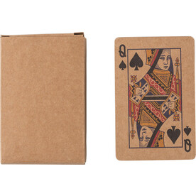 Kartenspiele aus recyceltem Papier Arwen – Braun bedrucken, Art.-Nr. 011999999_1042147