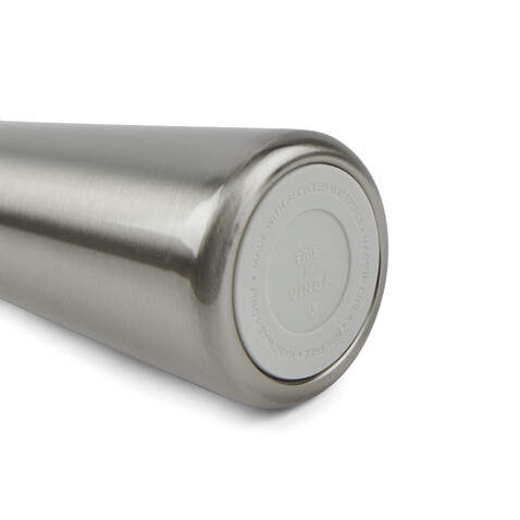 VINGA Erie 450ml Vakuumflasche aus RCS recyceltem Stahl silber bedrucken, Art.-Nr. V430012