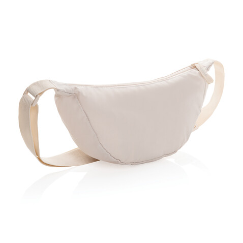 Crescent AWARE™ RPET Half-Moon Sling Tasche beige bedrucken, Art.-Nr. P763.2019