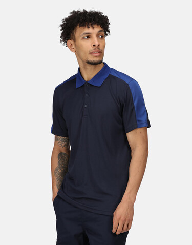 Regatta Contrast Coolweave Polo, Navy/New Royal, XS bedrucken, Art.-Nr. 006172612