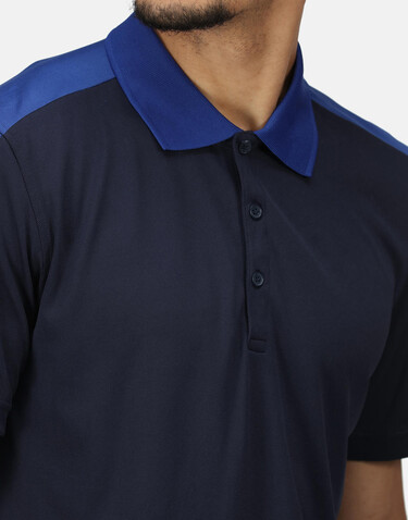 Regatta Contrast Coolweave Polo, Navy/New Royal, XS bedrucken, Art.-Nr. 006172612