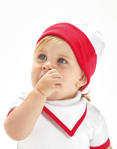 BabyBugz Baby Reversible Hat, White/Red, One Size bedrucken, Art.-Nr. 006470540
