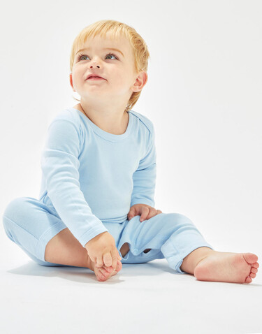 BabyBugz Baby Rompasuit, Dusty Blue, 3-6 bedrucken, Art.-Nr. 013473112