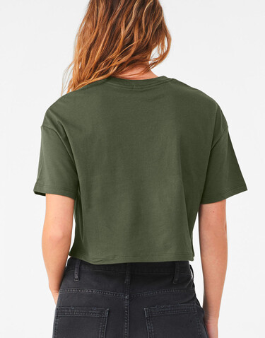 Bella Women`s Jersey Crop Tee, White, S bedrucken, Art.-Nr. 015060003