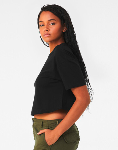 Bella Women`s Jersey Crop Tee, White, S bedrucken, Art.-Nr. 015060003