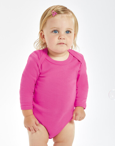 BabyBugz Baby long Sleeve Bodysuit, Dusty Blue, 12-18 bedrucken, Art.-Nr. 015473114