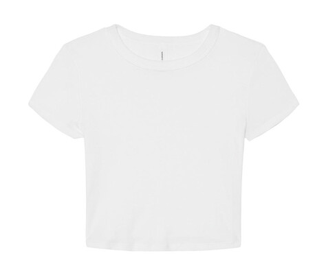 Bella Women`s Micro Rib Baby Tee, Solid White Blend, XS bedrucken, Art.-Nr. 024060042