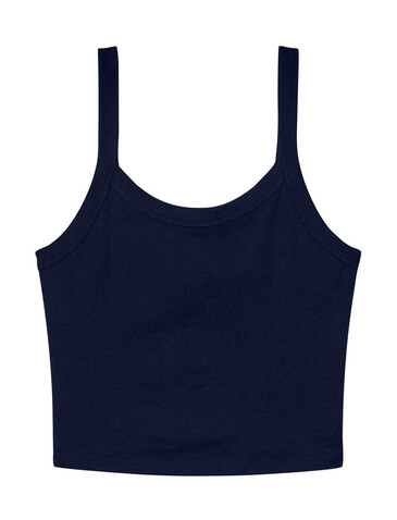 Bella Women`s Micro Rib Spaghetti Strap Tank, Solid Navy Blend, 2XL bedrucken, Art.-Nr. 025062097