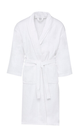 SG ACCESSORIES - TOWELS Como Velours Bath Robe, White, XL bedrucken, Art.-Nr. 025640006
