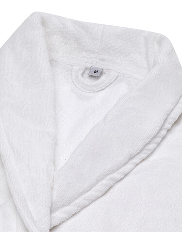 SG ACCESSORIES - TOWELS Como Velours Bath Robe, White, XL bedrucken, Art.-Nr. 025640006