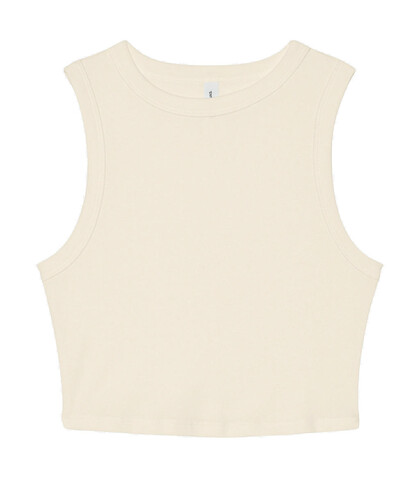 Bella Women`s Micro Rib Muscle Crop Tank, Solid Natural Blend, L bedrucken, Art.-Nr. 026060125