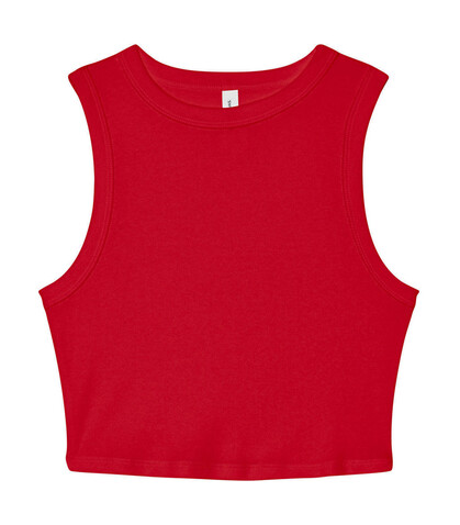 Bella Women`s Micro Rib Muscle Crop Tank, Solid Red Blend, XL bedrucken, Art.-Nr. 026064026