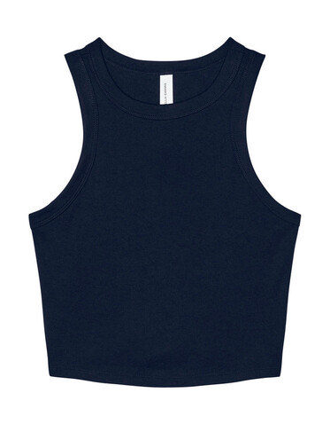 Bella Women`s Micro Rib Racer Tank, Solid Navy Blend, L bedrucken, Art.-Nr. 027062095