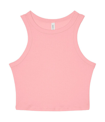 Bella Women`s Micro Rib Racer Tank, Solid Pink Blend, S bedrucken, Art.-Nr. 027064323