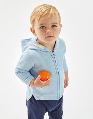 BabyBugz Baby Hoodie, Heather Grey Melange, 12-18 bedrucken, Art.-Nr. 032471264