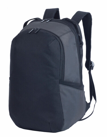 Shugon Kyiv Fine Backpack, Black/Dark Grey, One Size bedrucken, Art.-Nr. 034381530