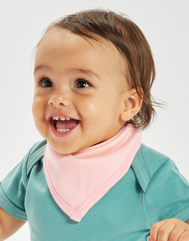 BabyBugz Bandana Bib, White/Powder Pink, One Size bedrucken, Art.-Nr. 037470580