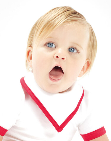 BabyBugz Bandana Bib, White/Powder Pink, One Size bedrucken, Art.-Nr. 037470580