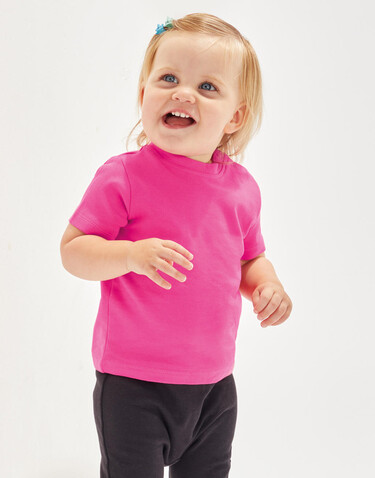 BabyBugz Baby T-Shirt, Bubble Gum Pink, 18-24 bedrucken, Art.-Nr. 047474225