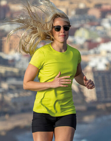 Result Ladies` Performance T-Shirt, Lime Green, L (14) bedrucken, Art.-Nr. 076335215