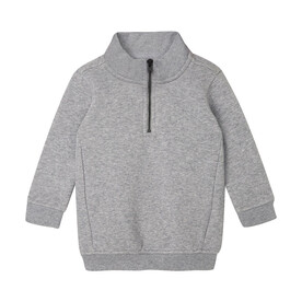 BabyBugz Baby Quarter Zip Sweat, Heather Grey Melange, 6-12 bedrucken, Art.-Nr. 076471263 BabyBugz Baby Quarter Zip Sweat, Heather Grey Melange, 6-12 bedrucken, Art.-Nr. 076471263