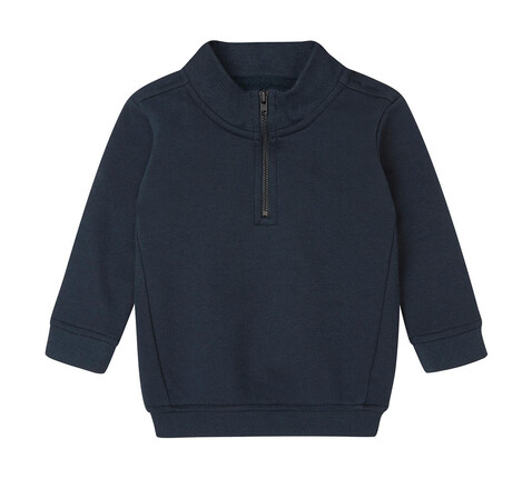 BabyBugz Baby Quarter Zip Sweat, Navy, 12-18 bedrucken, Art.-Nr. 076472004