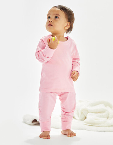 BabyBugz Baby Pyjamas, Heather Grey Melange, 6-12 bedrucken, Art.-Nr. 077471261