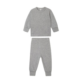 BabyBugz Baby Pyjamas, Heather Grey Melange, 6-12 bedrucken, Art.-Nr. 077471261