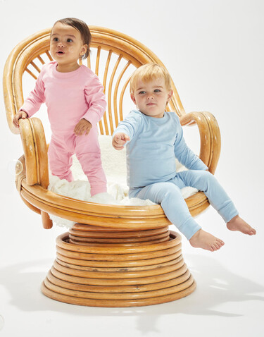 BabyBugz Baby Pyjamas, Heather Grey Melange, 12-18 bedrucken, Art.-Nr. 077471262