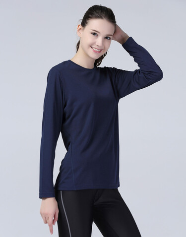 Result Ladies` Performance T-Shirt LS, Black, L (14) bedrucken, Art.-Nr. 079331015