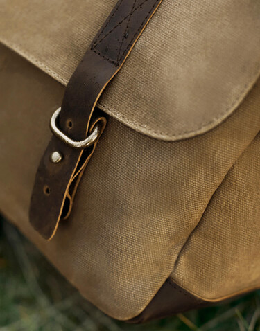 Quadra Heritage Waxed Canvas Backpack, Olive Green, One Size bedrucken, Art.-Nr. 081305300