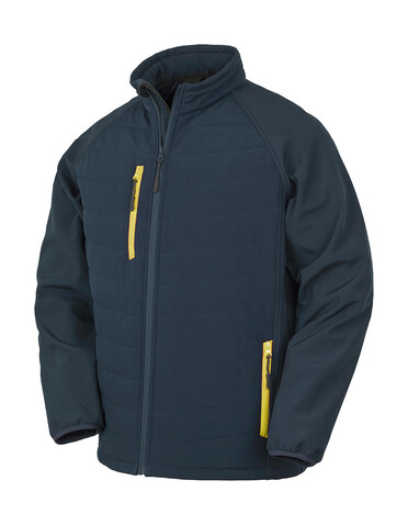 Result Compass Padded Softshell, Navy/Yellow, L bedrucken, Art.-Nr. 084332725