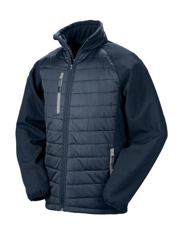 Result Compass Padded Softshell, Navy/Grey, XS bedrucken, Art.-Nr. 084332742