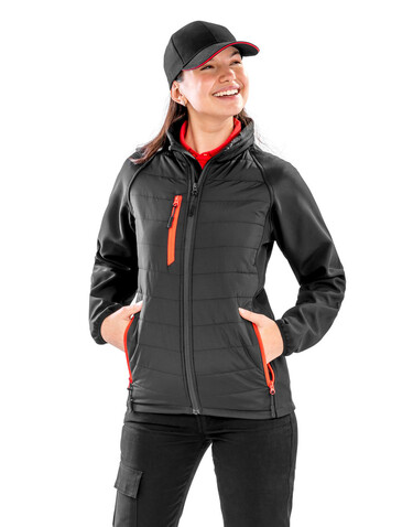 Result Compass Padded Softshell, Black/Grey, 4XL bedrucken, Art.-Nr. 084331519