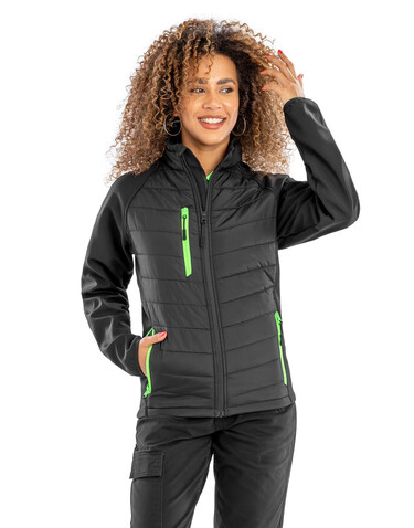 Result Compass Padded Softshell, Black/Red, 4XL bedrucken, Art.-Nr. 084331549