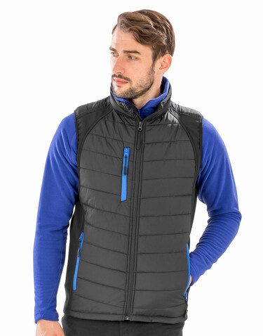 Result Compass Padded Softshell Gilet, Navy/Red, XL bedrucken, Art.-Nr. 085332546