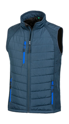 Result Compass Padded Softshell Gilet, Navy/Royal, L bedrucken, Art.-Nr. 085332375