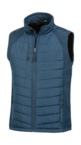 Result Compass Padded Softshell Gilet, Navy/Navy, 2XL bedrucken, Art.-Nr. 085332487