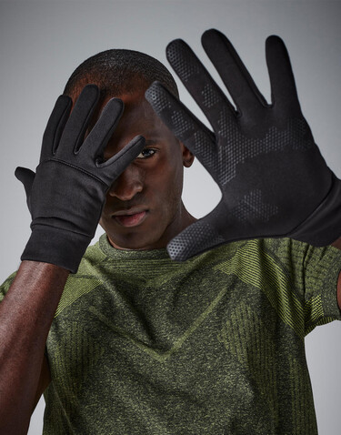 Beechfield Softshell Sports Tech Gloves, Fluorescent Yellow, L/XL bedrucken, Art.-Nr. 089696052
