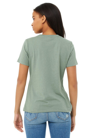 Bella Women`s Relaxed CVC Jersey Short Sleeve Tee, Athletic Heather, S bedrucken, Art.-Nr. 095061233