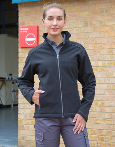 Result Women`s Treble Stitch Softshell, Black, M bedrucken, Art.-Nr. 099331014