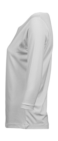 Tee Jays Ladies` 3/4 Sleeve Stretch Tee, White, 2XL bedrucken, Art.-Nr. 100540007