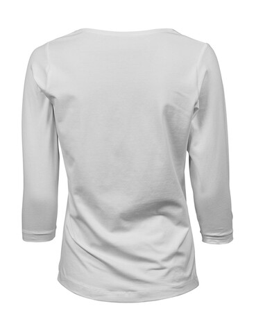 Tee Jays Ladies` 3/4 Sleeve Stretch Tee, White, L bedrucken, Art.-Nr. 100540005