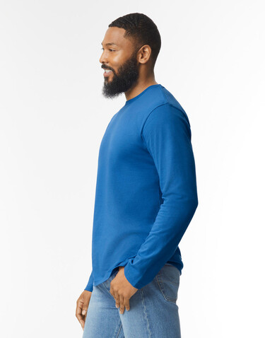 Gildan Softstyle Adult Long Sleeve T-Shirt, Charcoal, 3XL bedrucken, Art.-Nr. 107091308