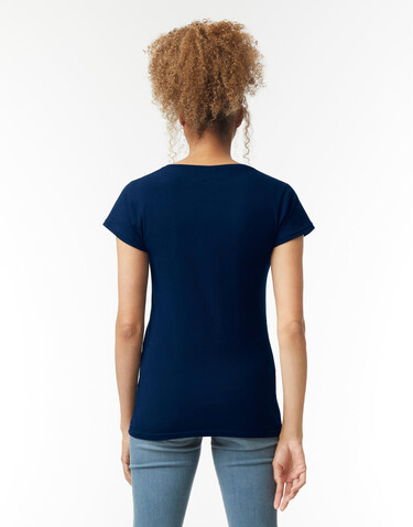 Gildan Softstyle Women`s V-Neck T-Shirt, Navy, XL bedrucken, Art.-Nr. 109092006